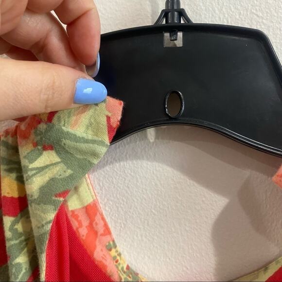 Kimchi Blue Rebecca Coral Floral Sleeveless High Neck Romper NWOT Sz S - Picture 7 of 13